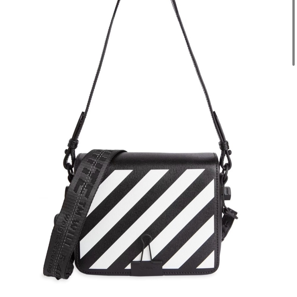 Off-White Binder Clip Leather Crossbody Bag